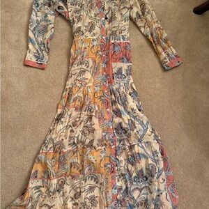 Seventy Multicolor Patchwork Long Sleeve Dress